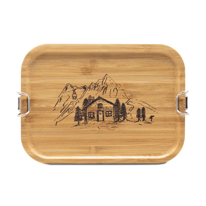 RoadTyping Lunchbox mit Holzdeckel