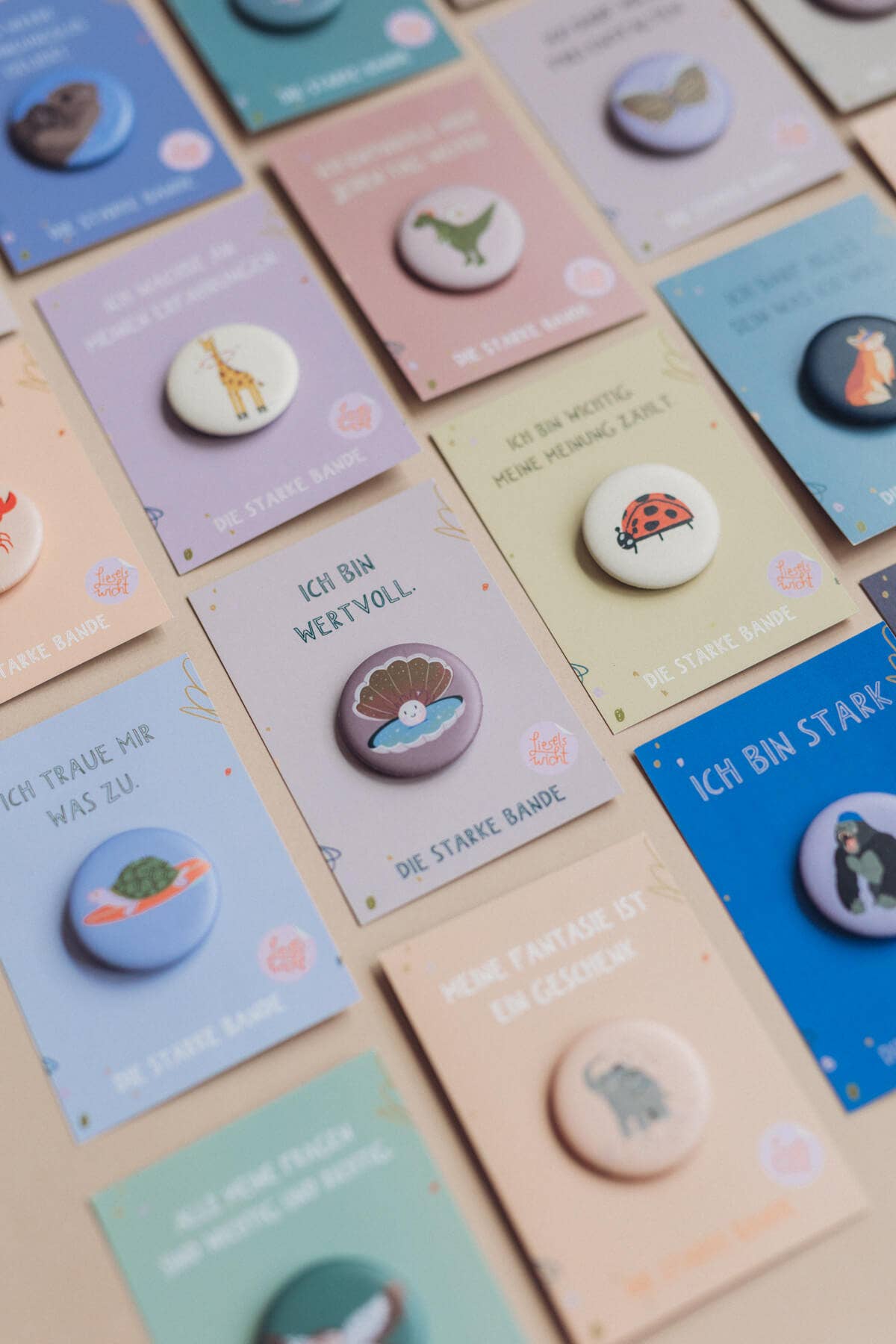LieselsWicht Button Mit Affirmation - Chamäleon - Schritt Für Schritt