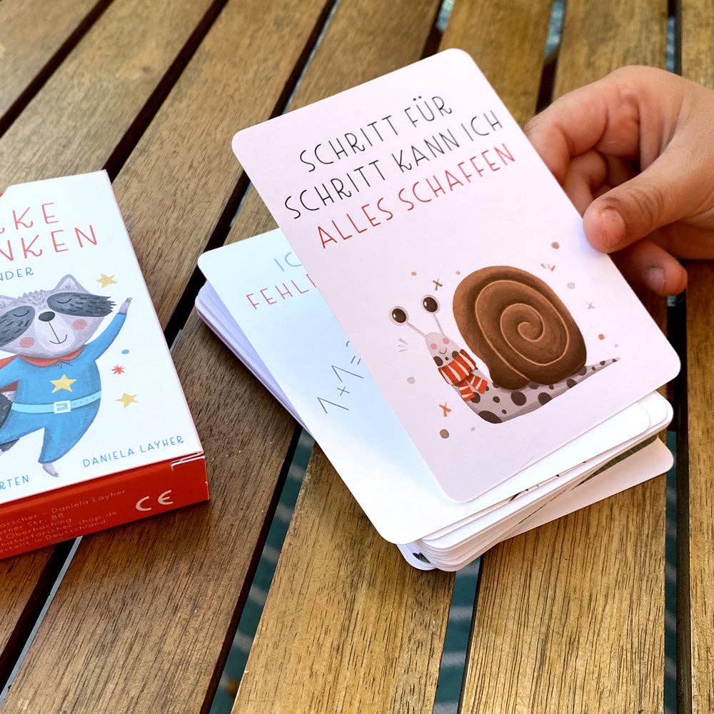 Rüsselfuchs - „Starke Gedanken“ Affirmationskarten für Kinder