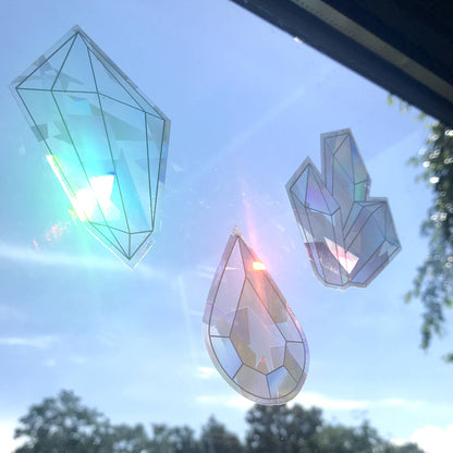 Happy Whatever - Crystal Rainbowmaker - Fensteraufkleber/Karte - 3er-Set