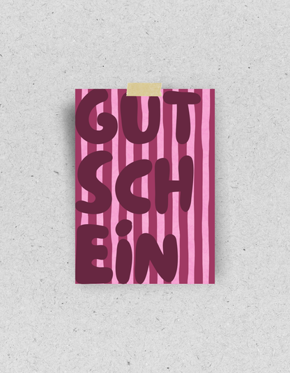 Postkarte "Gutschein"