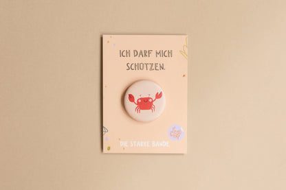 LieselsWicht Button - Krabbe - Ich Darf Mich Schützen