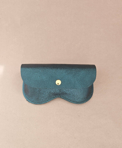 Royal Marais Leder-Brillenetui, große Größe: Dunkles Leo