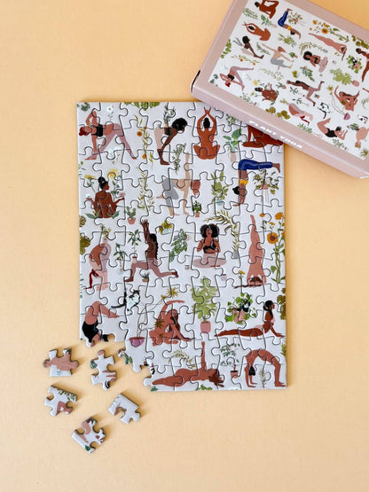 Mini-Puzzle Plant Yoga, 99 Teile