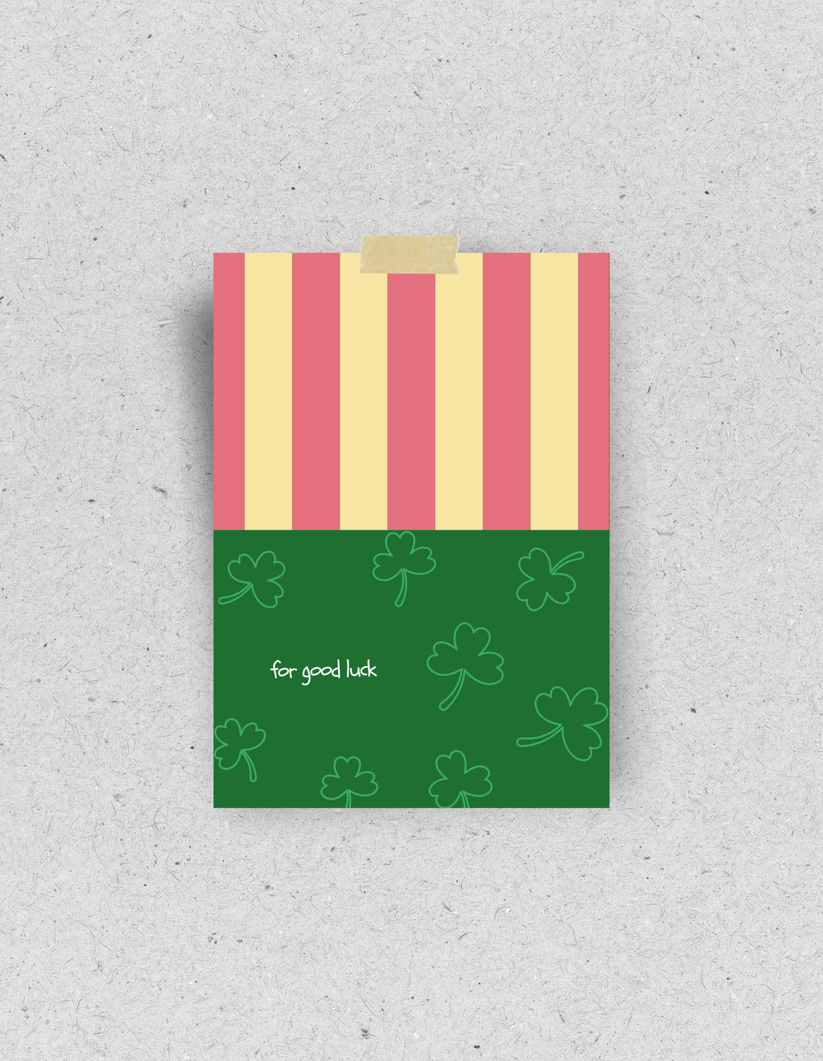 Postkarte "For good luck"