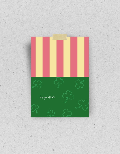 Postkarte "For good luck"