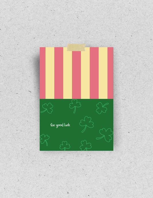 Postkarte "For good luck"