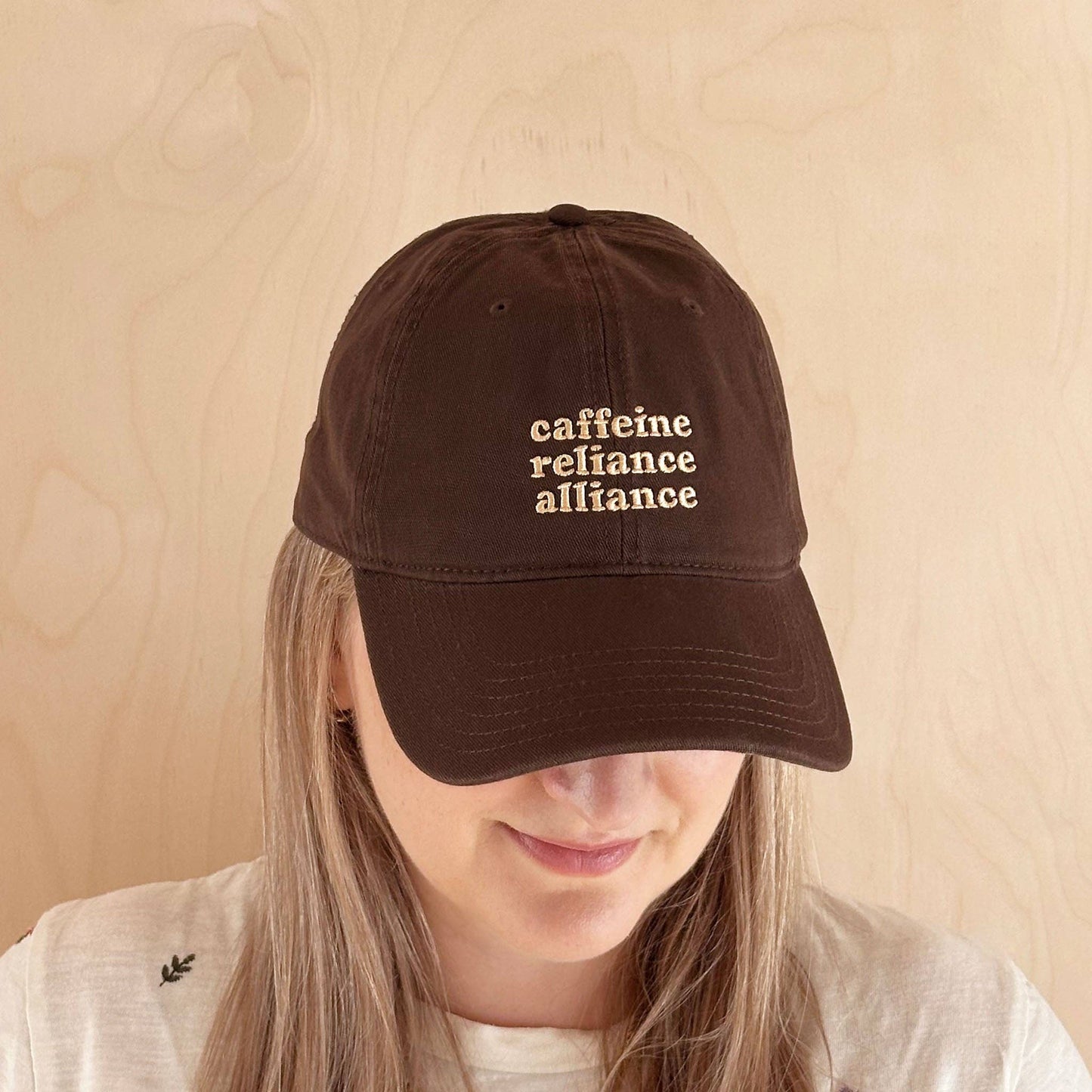 AlphabetBags  - caffeine reliance alliance - Baumwoll-Baseballkappe