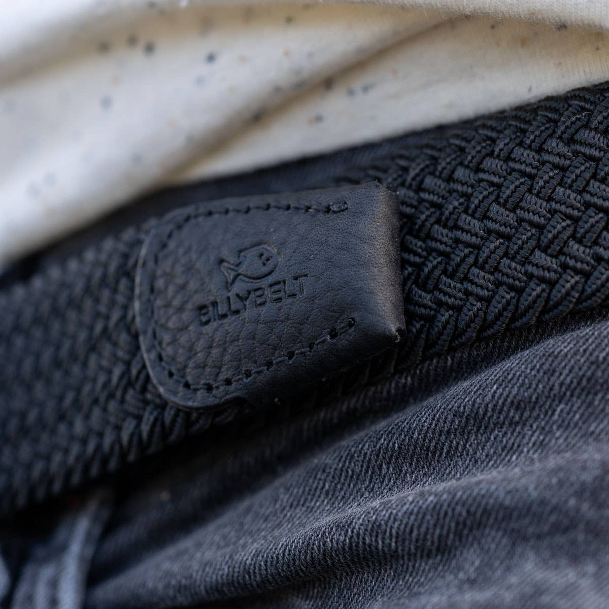BillyBelt elastischer Flechtgürtel Schwarz