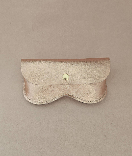 Royal Marais Leder-Brillenetui, große Größe: Champagne