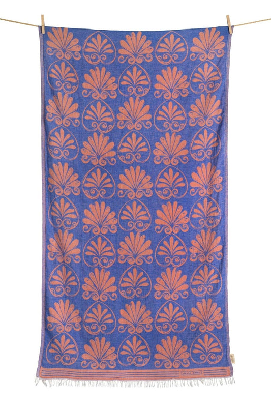 Aelia Anna - STRANDTUCH AKROKERAMO PARL.BLUE & CORAL