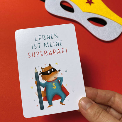 Rüsselfuchs - „Starke Gedanken“ Affirmationskarten für Kinder