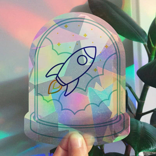 Happy Whatever - Rainbowmaker Fensteraufkleber/Karte — Rocket