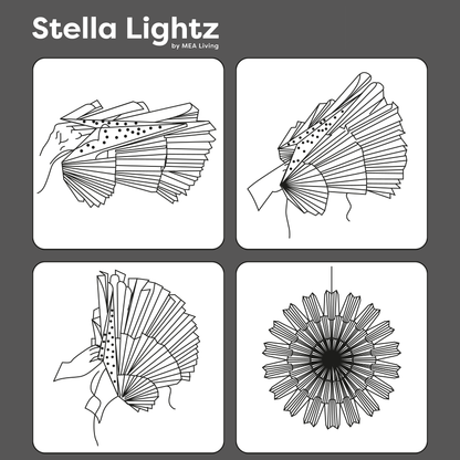 Stella-Magnolia, Pergamentpapier weiß 40 cm