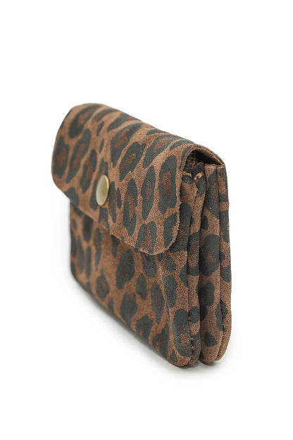 Cherry Paris Geldbeutel Wildlederoptik LUCE LEOPARD