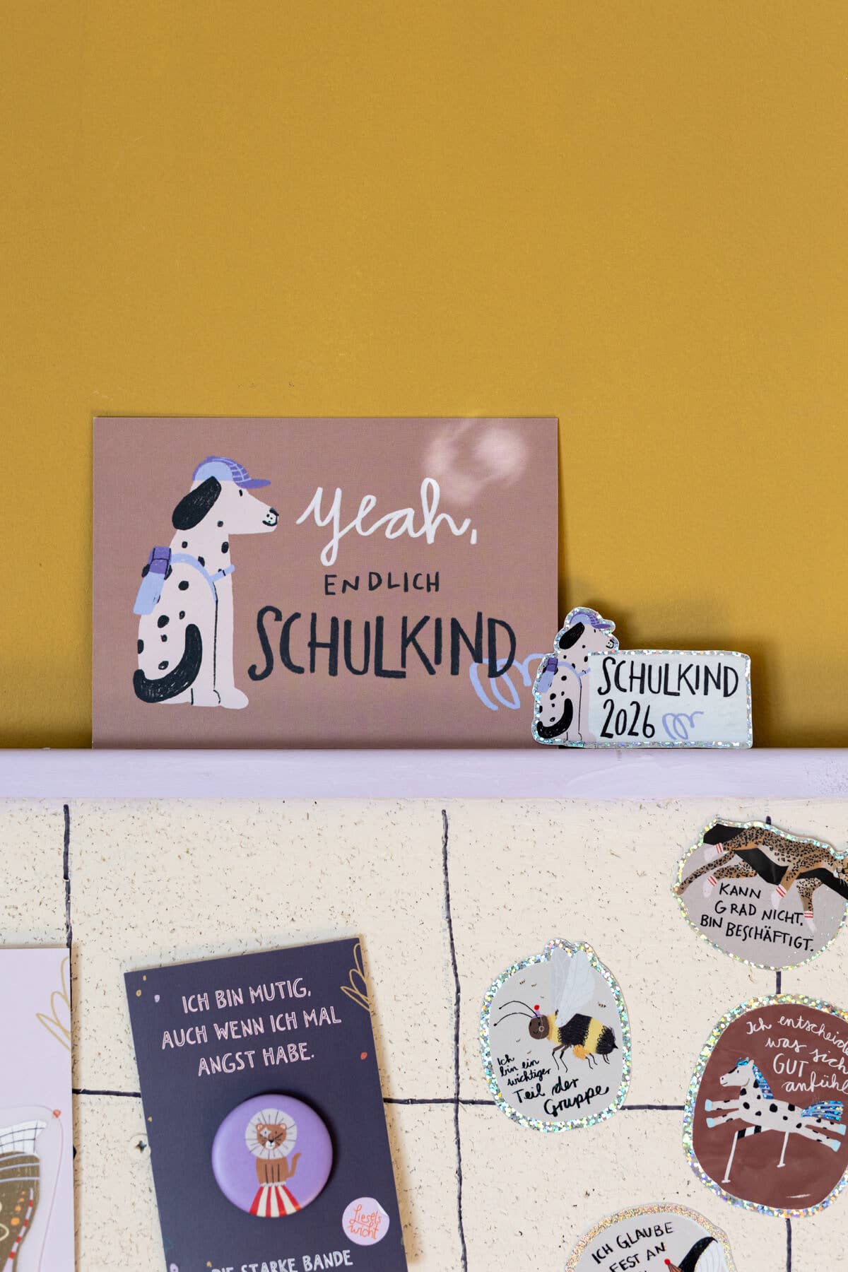 LieselsWicht Glitzersticker - Schulkind - Hund