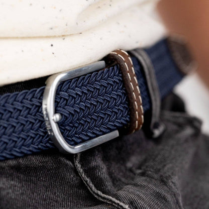 BillyBelt elastischer Flechtgürtel Dunkelblau