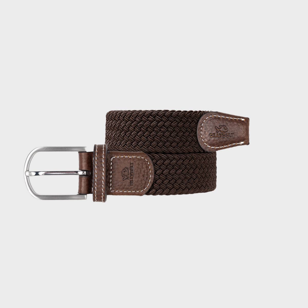 BillyBelt elastischer Flechtgürtel dunkelbraun