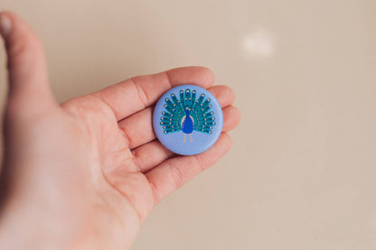 LieselsWicht Button Mit Affirmation - Pfau - Ich Bin Stolz Auf Mich