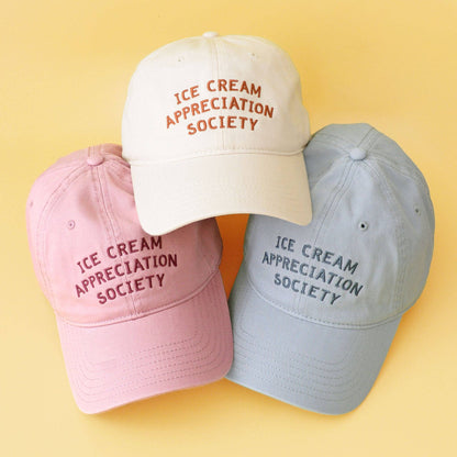AlphabetBags - IceCream Appreciation Society - Baumwoll-Baseballkappe - Altrosa