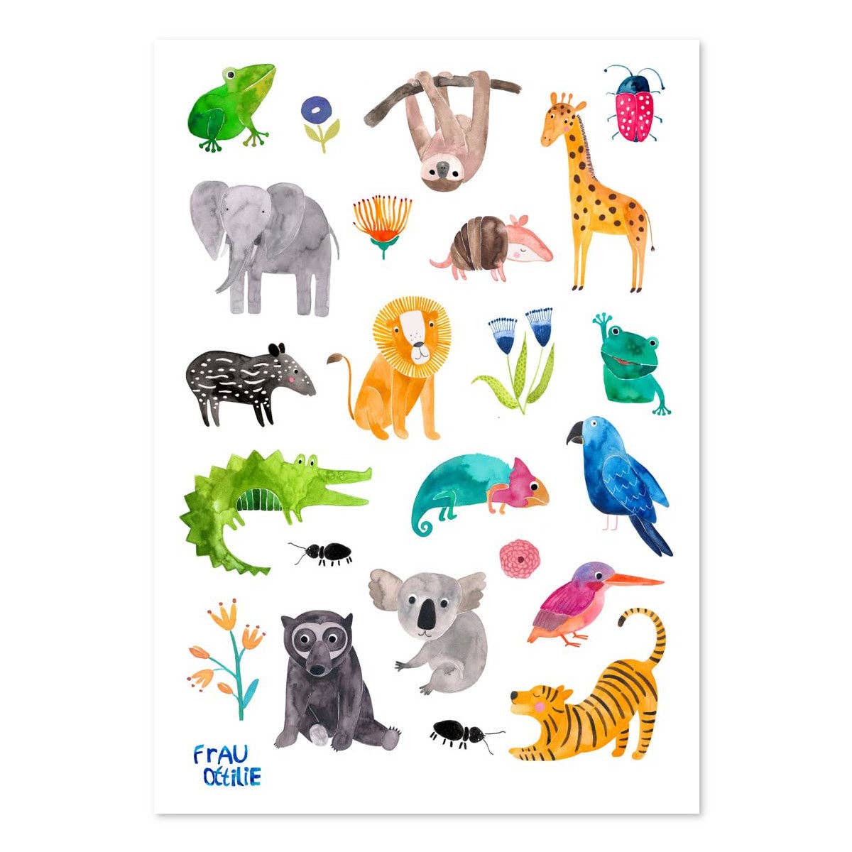 Frau Ottilie Kindertattoos *Wilde Tiere*