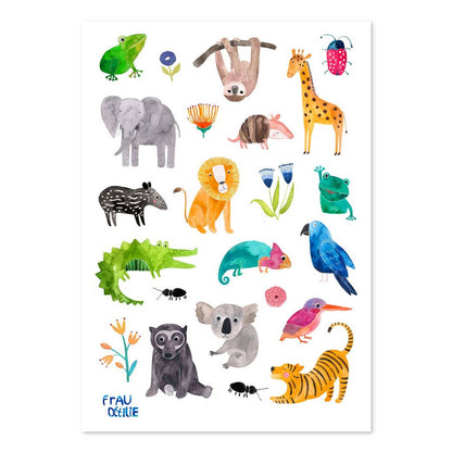 Frau Ottilie Kindertattoos *Wilde Tiere*