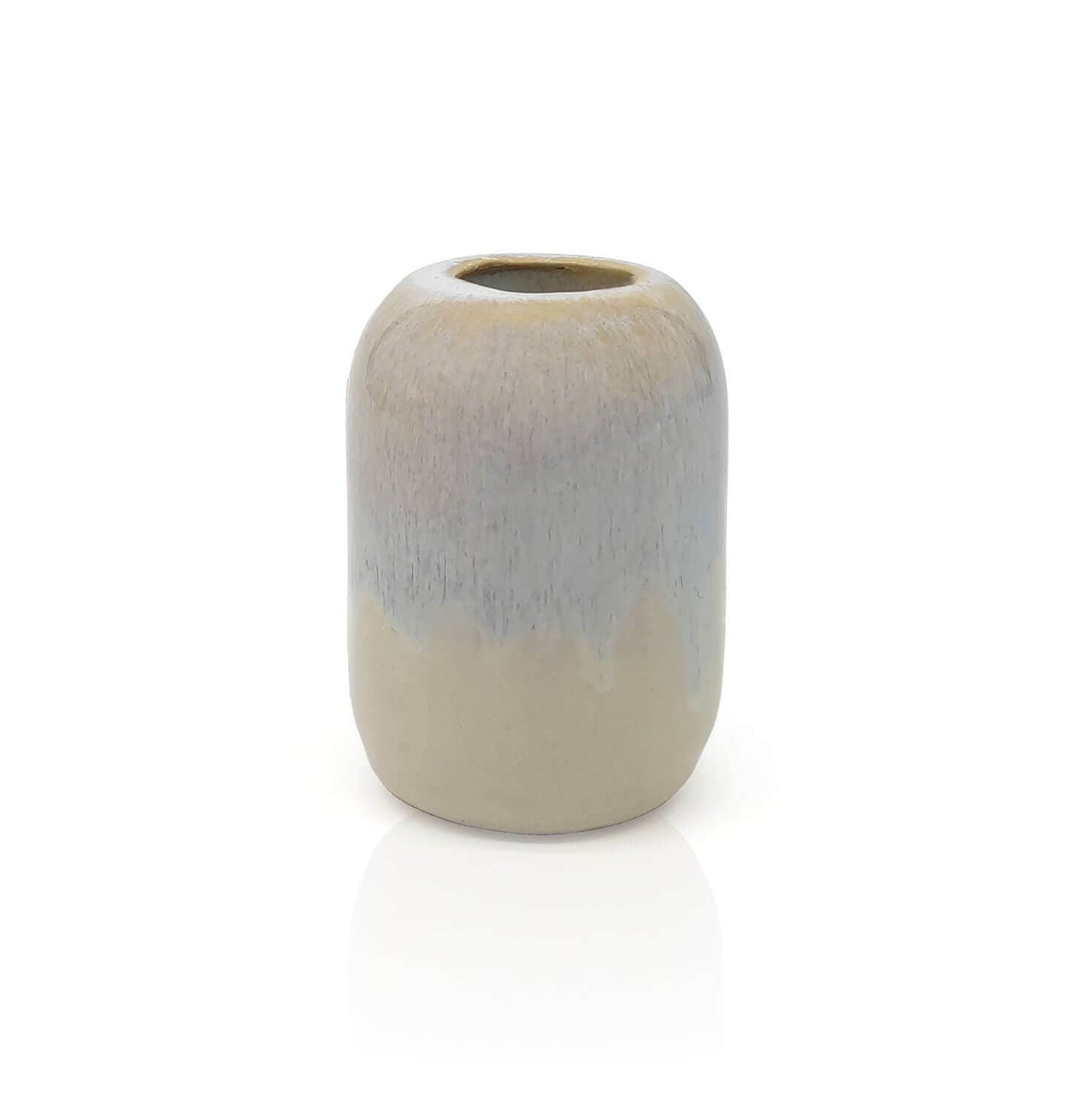 Kerzenhalter klein, 6,5 cm, aus Keramik, sand