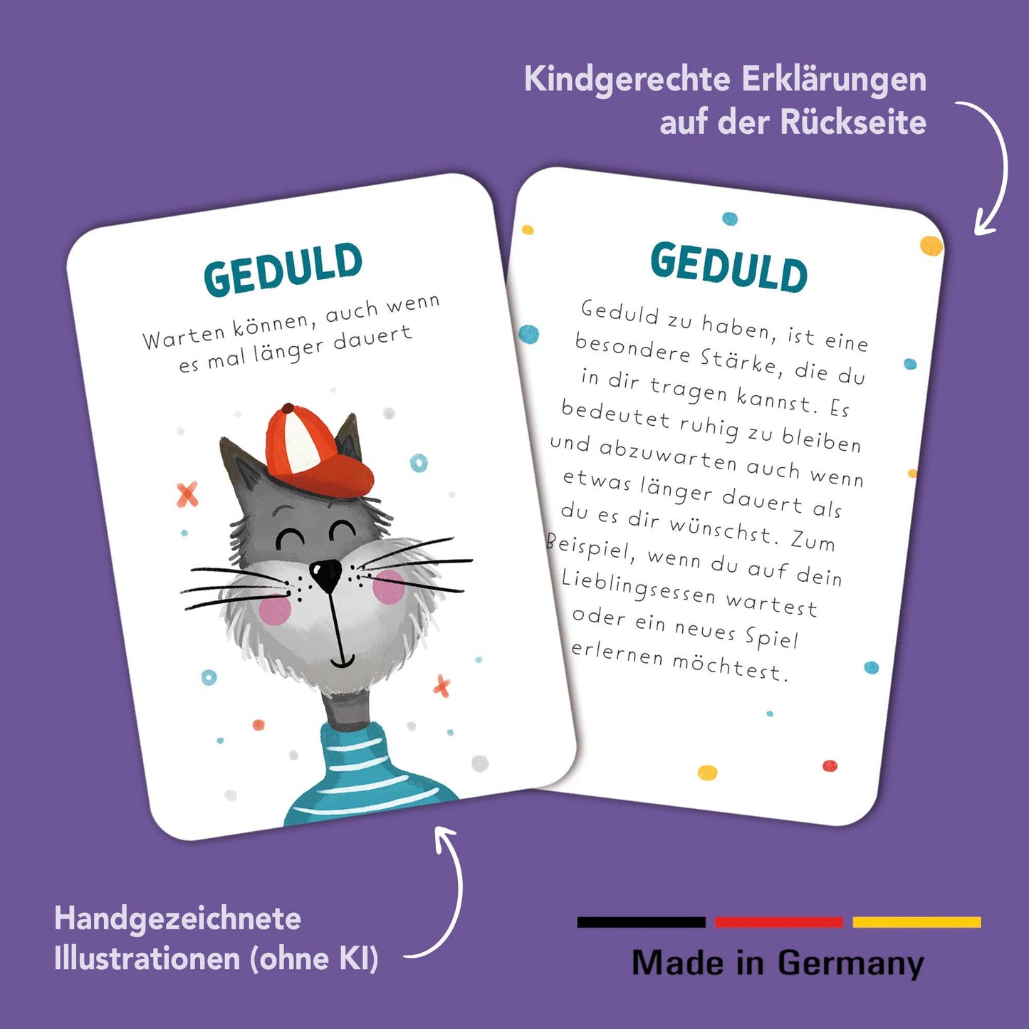 Rüsselfuchs - „Starke Gedanken“ Stärkekarten für Kinder | 40 Charakterstärken