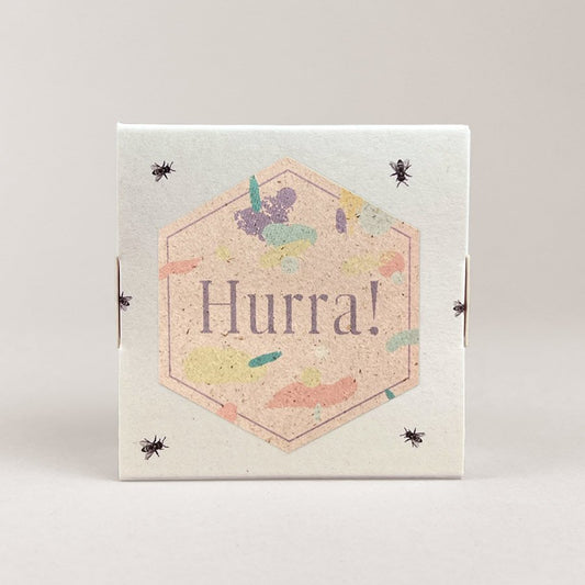 Herr Biene 4er Schoko-Honig-Pralinen  „Hurra“