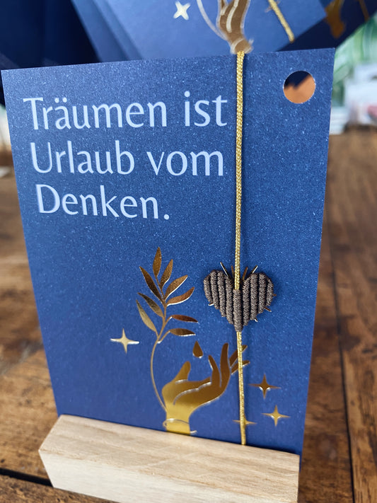 Armband Herz - Träumen ist Urlaub