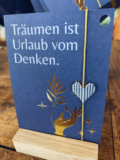Armband Herz - Träumen ist Urlaub