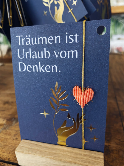 Armband Herz - Träumen ist Urlaub