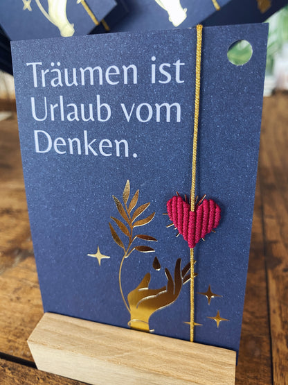 Armband Herz - Träumen ist Urlaub