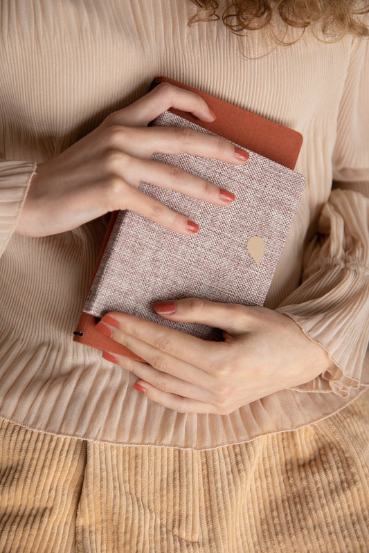 Tinne&Mia Notizbuch Leinen rose dust
