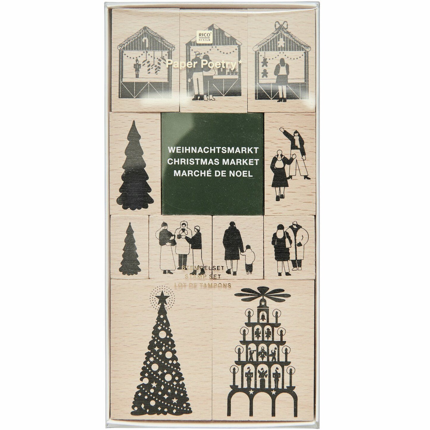 Rico Design Stempelset Weihnachtsmarkt