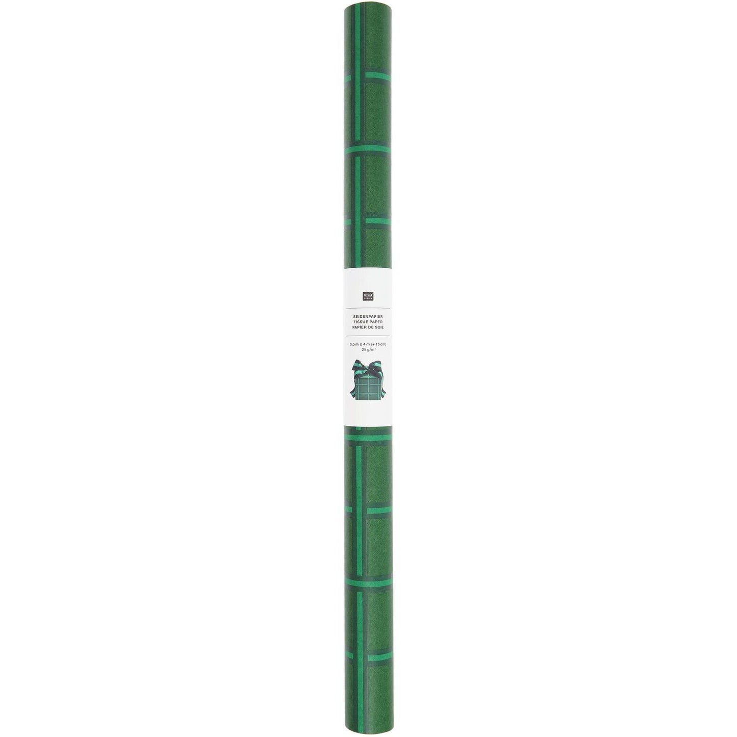 Rico Design Seidenpapier Raster Grün 4m