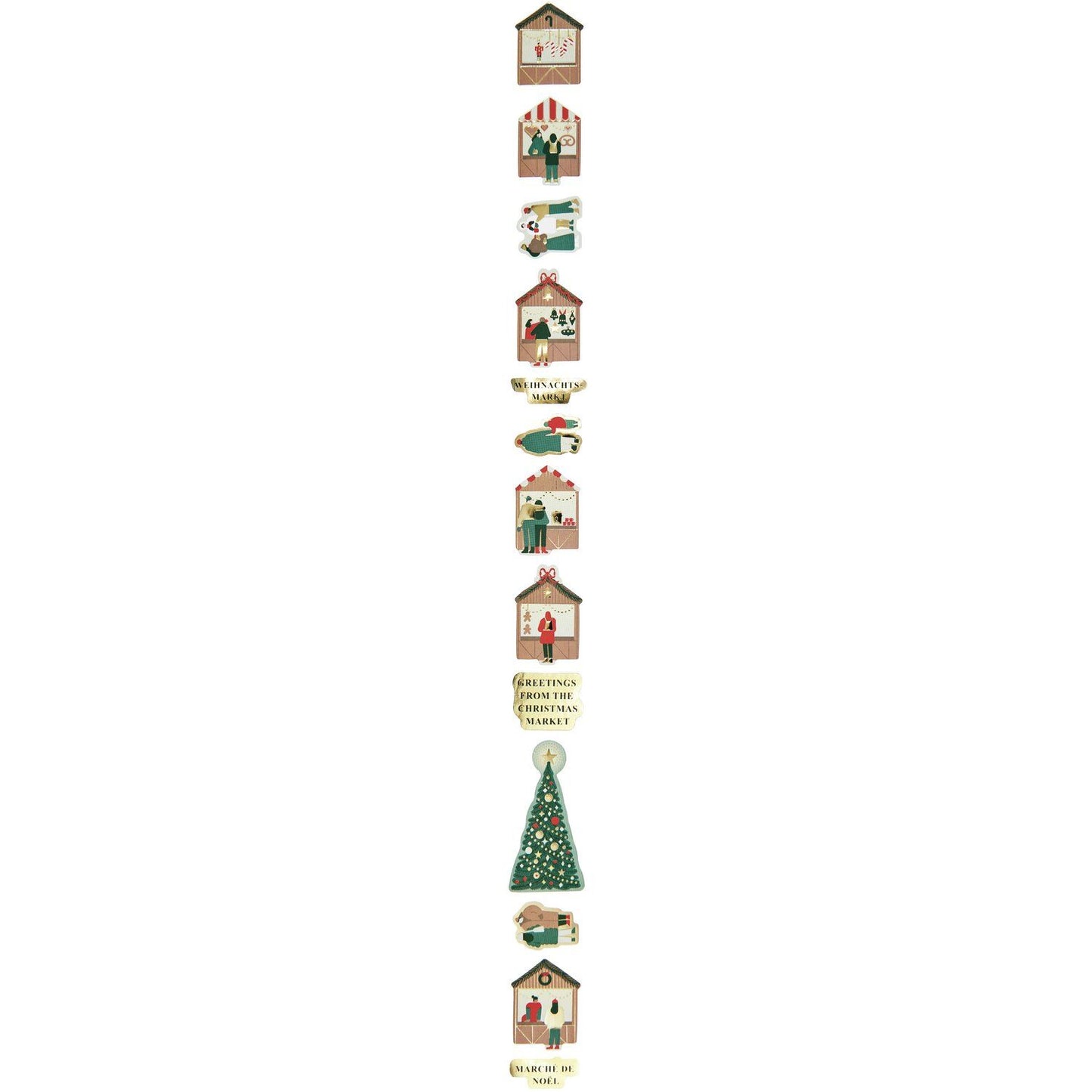 Rico Design Mini-Sticker Weihnachtsmarkt auf der Rolle
120-teilig