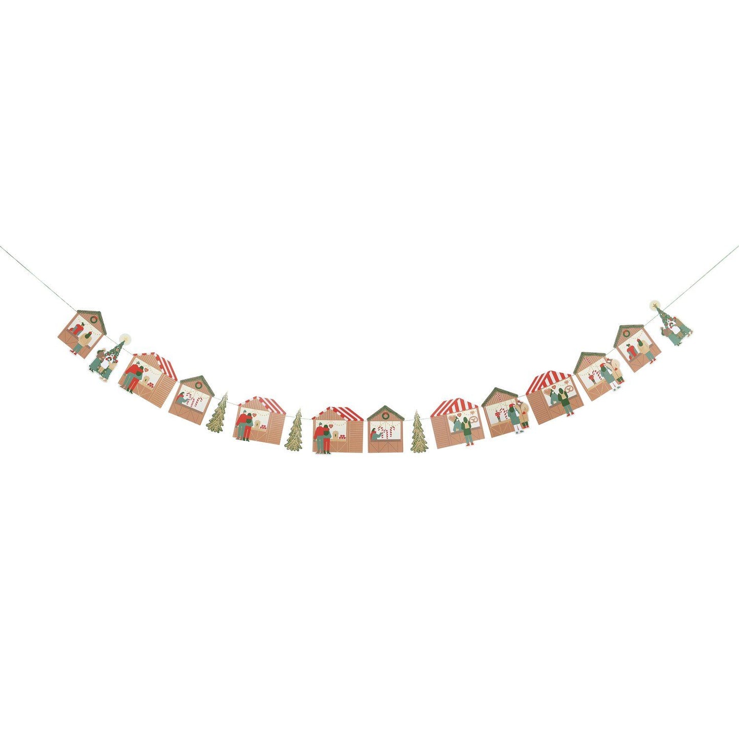 Rico Design Genähte Girlande Weihnachtsmarkt