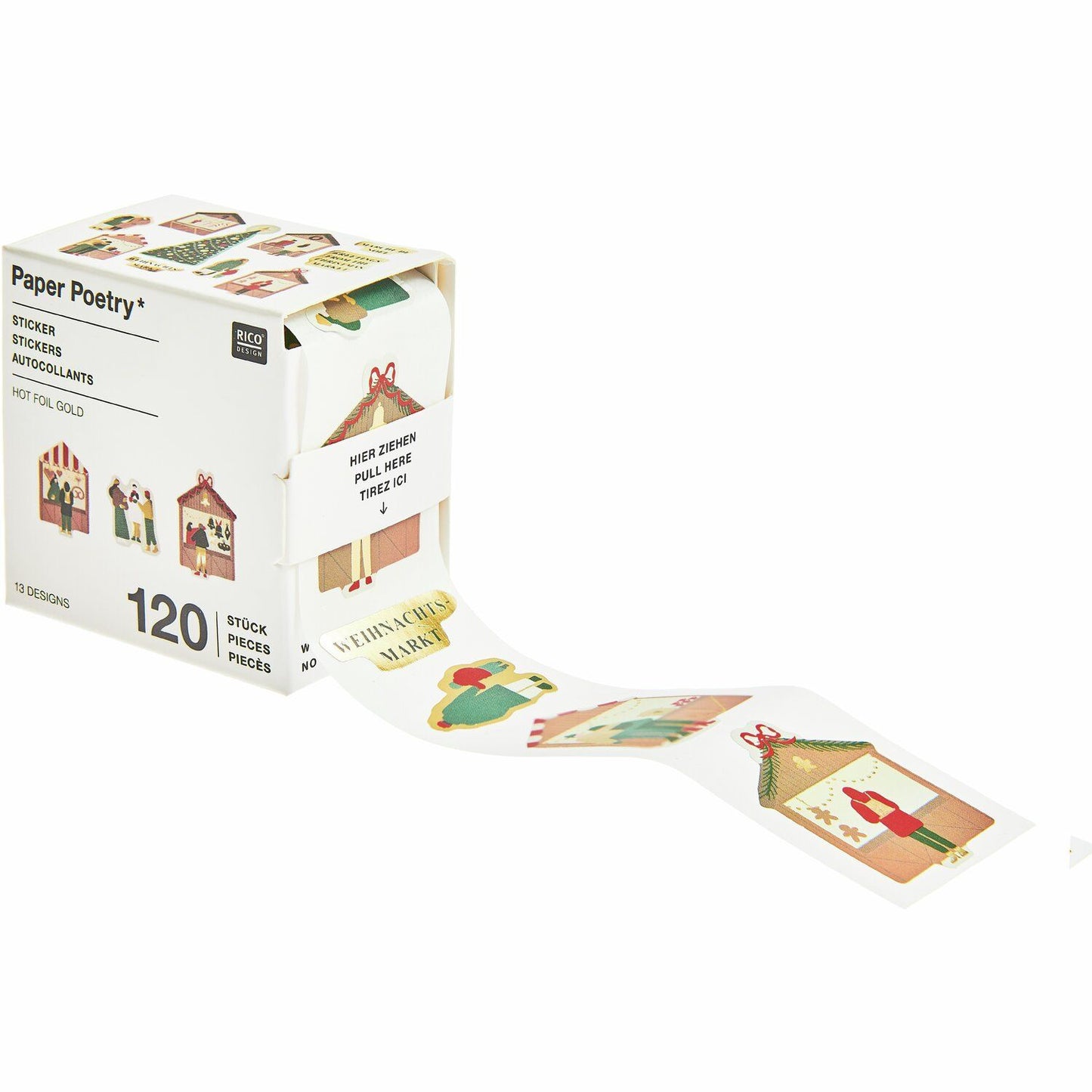 Rico Design Mini-Sticker Weihnachtsmarkt auf der Rolle
120-teilig