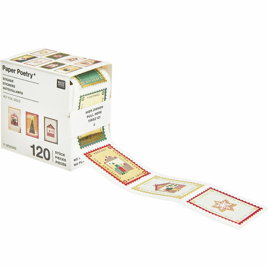 Rico Design Mini-Sticker Weihnachtsmarkt Briefmarken
120-teilig