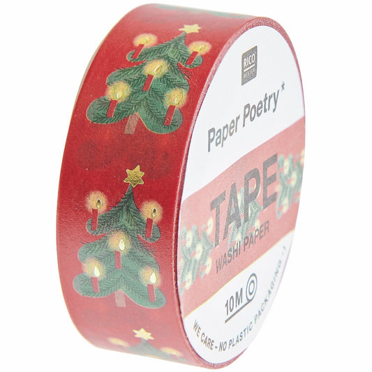 Rico Design Tape Weihnachtsbäume Rot