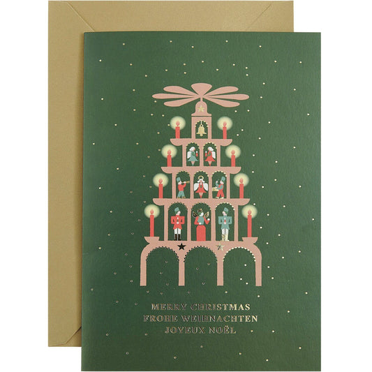 Rico Design Klappkarte Weihnachtspyramide A5