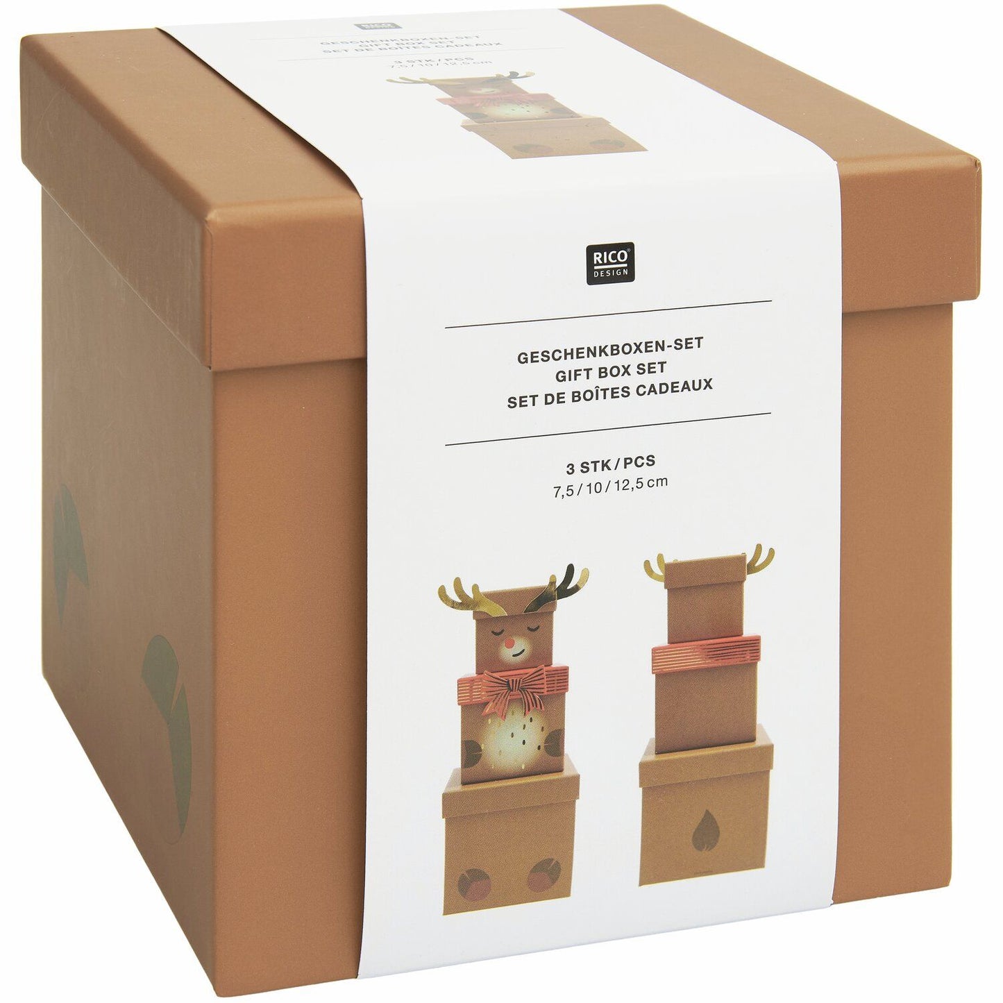 Rico Design Geschenkboxen-Set Rentier
