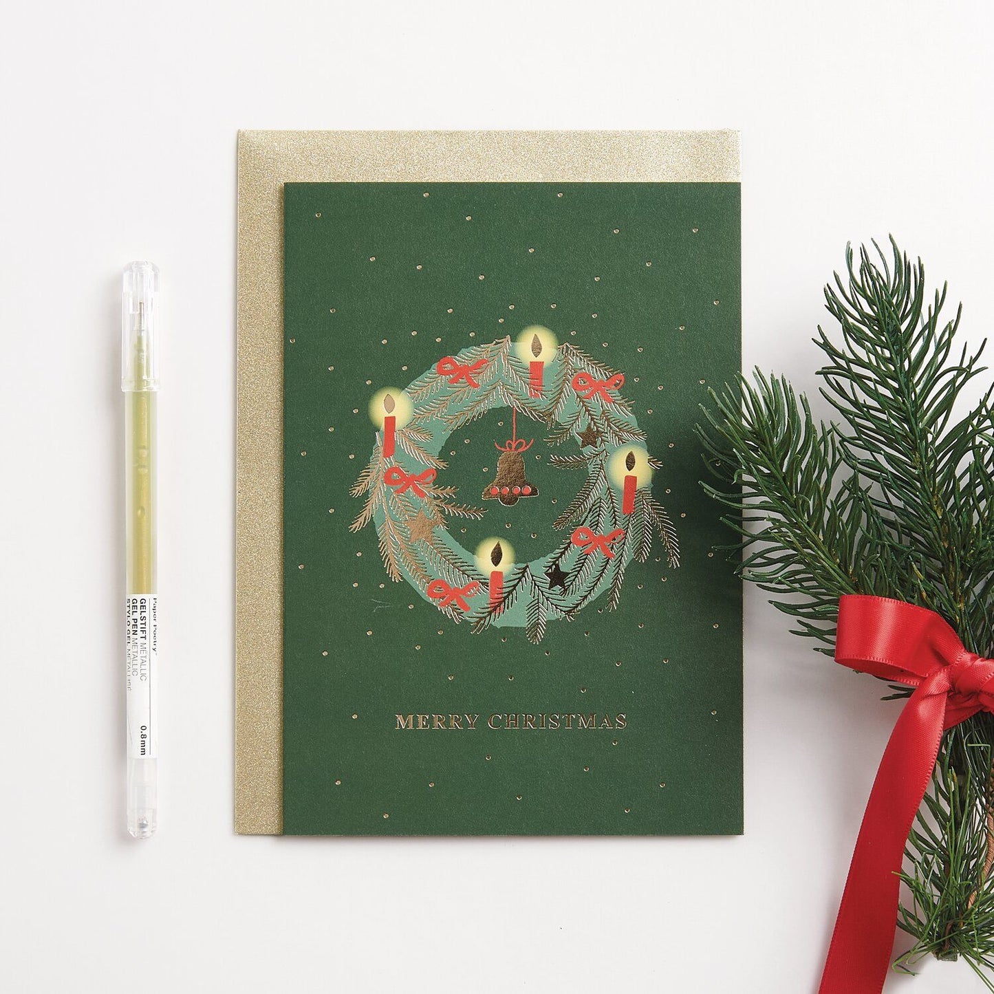 Rico Design Klappkarte Kranz B6