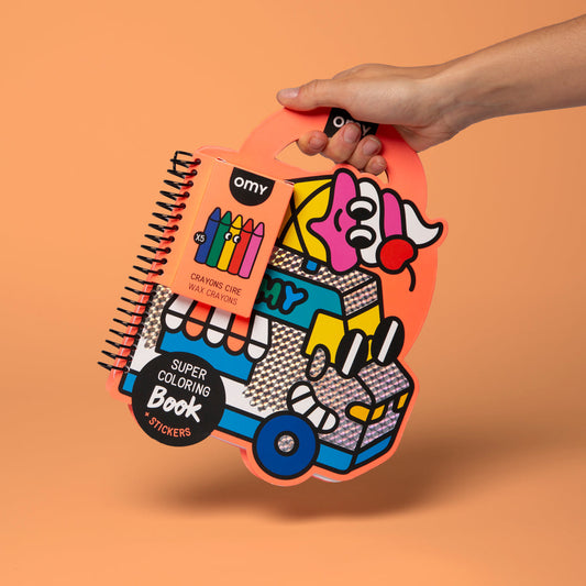 OMY Super Coloring book & stickers