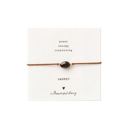 A Beautiful Story Wunsch-Armband Edelstein/Kordel