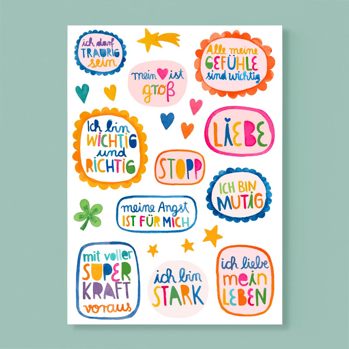 Frau Ottilie Postkarte *Affirmationen*
